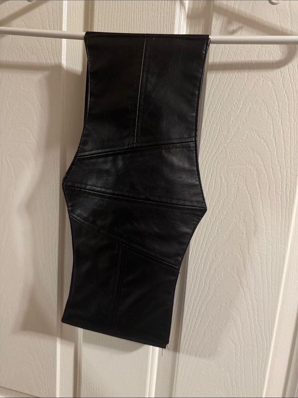 Black Faux Leather waist belt
